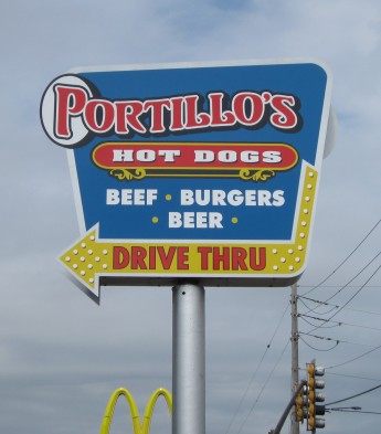 Portillo's Hot Dogs sign